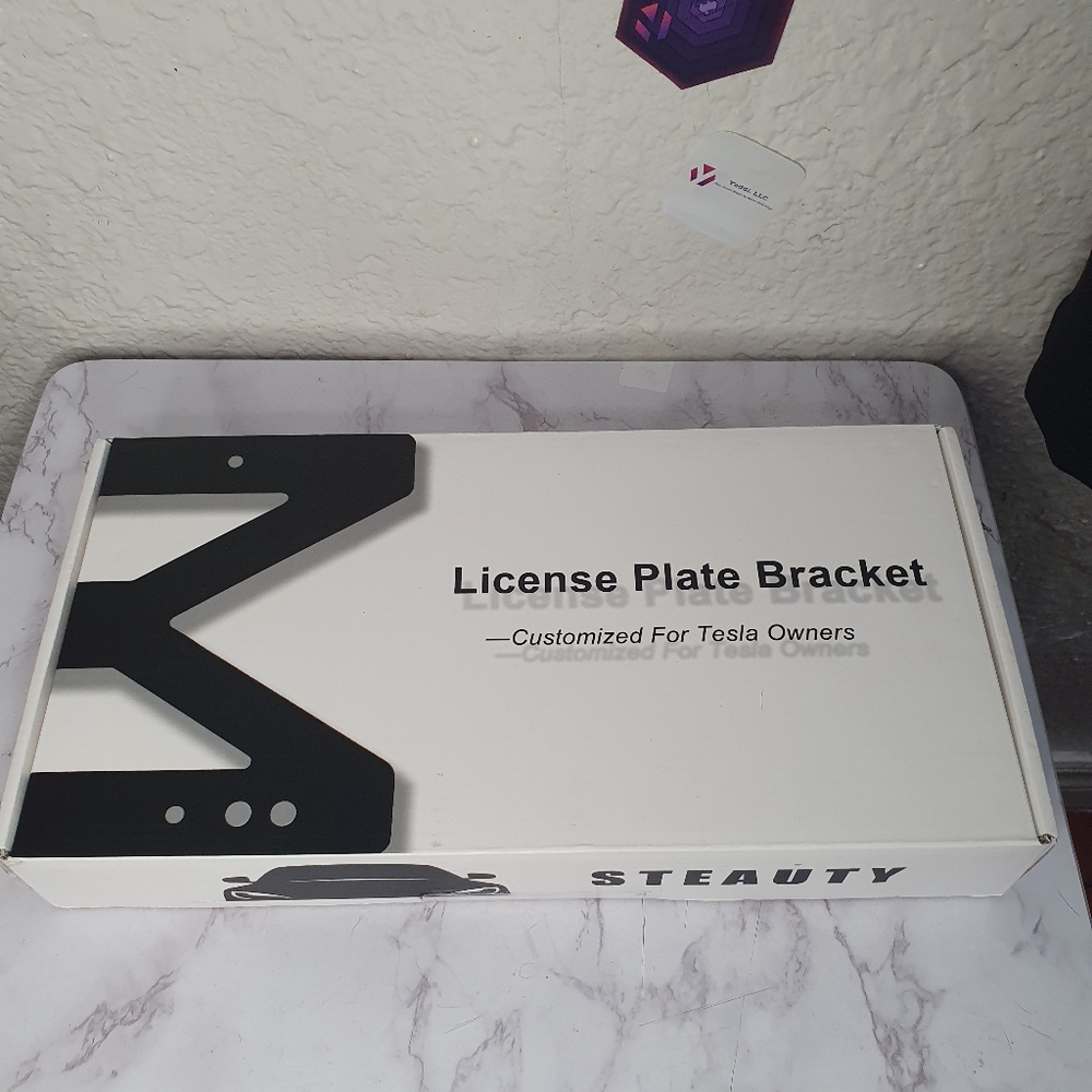 Steauty Tesla Model Y Front Lower Grille License Plate Frame Bracket Kit